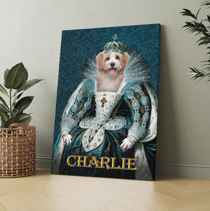 Personalized Dog The Queen Portrait Digital File Canvas Prints And Poster