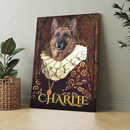 Personalized Dog The Duchess Portrait Digital File Canvas Prints And Poster