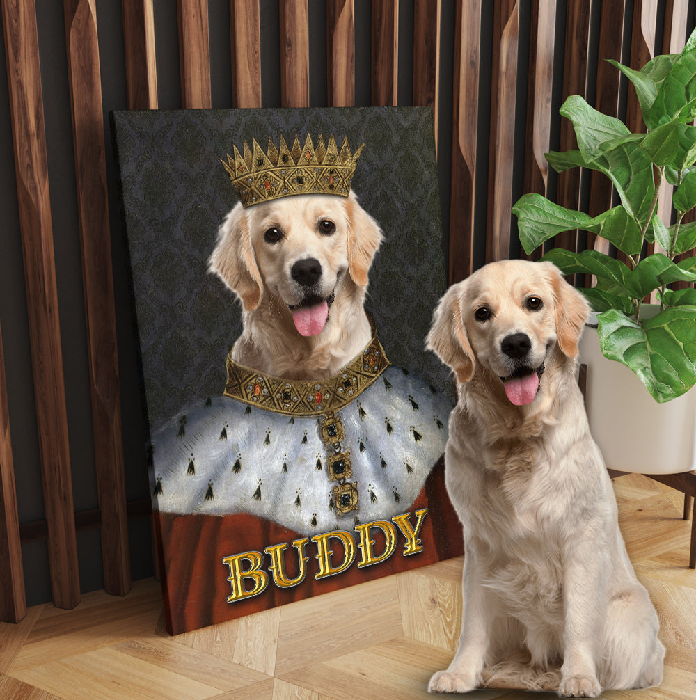 Personalized Dog Portrait The King Henry VII Digital File Canvas Prints And Poster