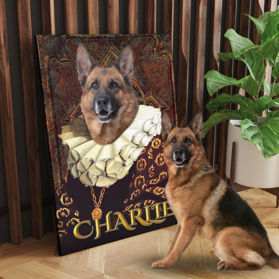 Personalized Dog The Duchess Portrait Digital File Canvas Prints And Poster