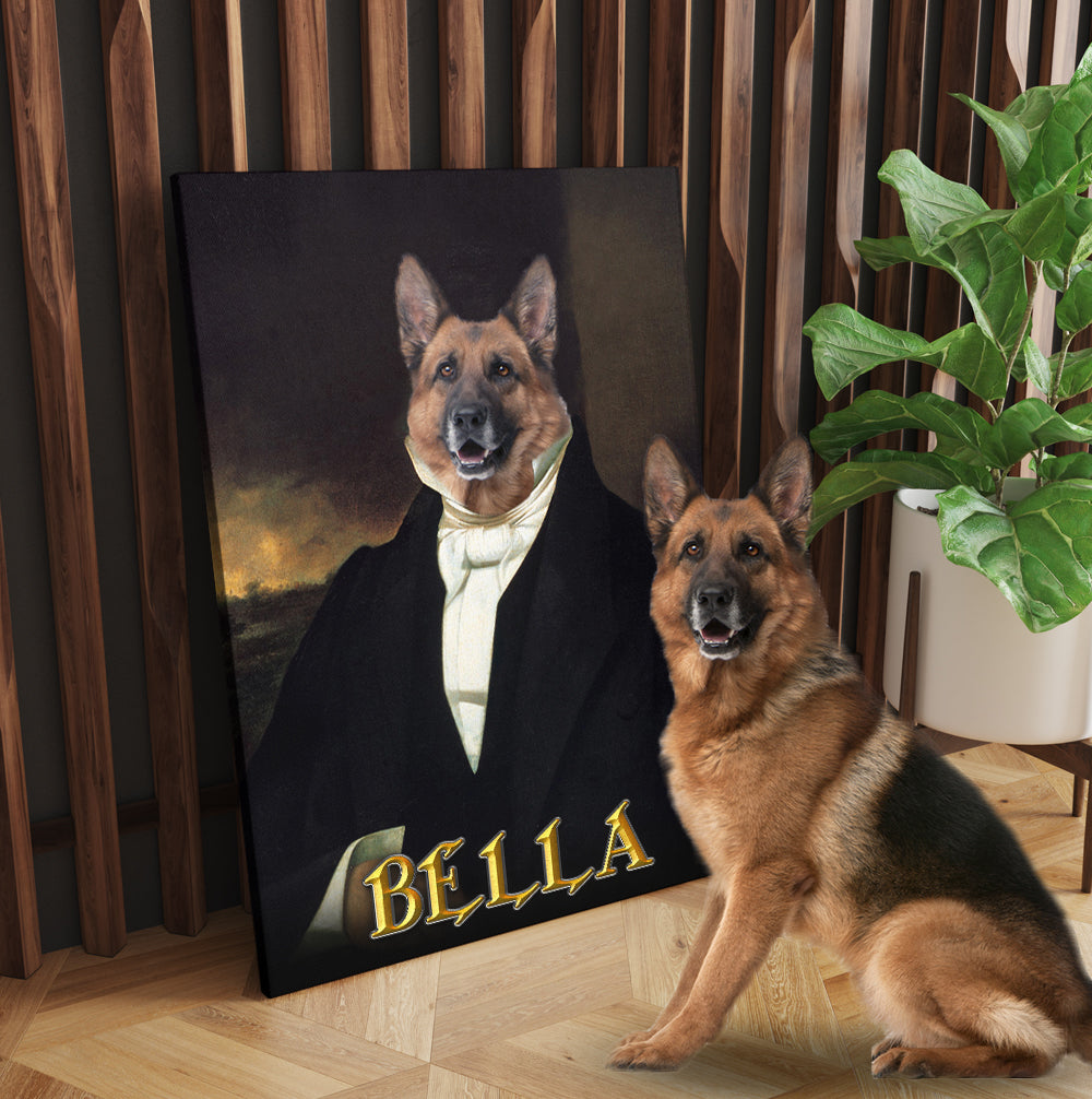 Personalized Dog The Gentle Man Portrait Digital File Canvas Prints And Poster