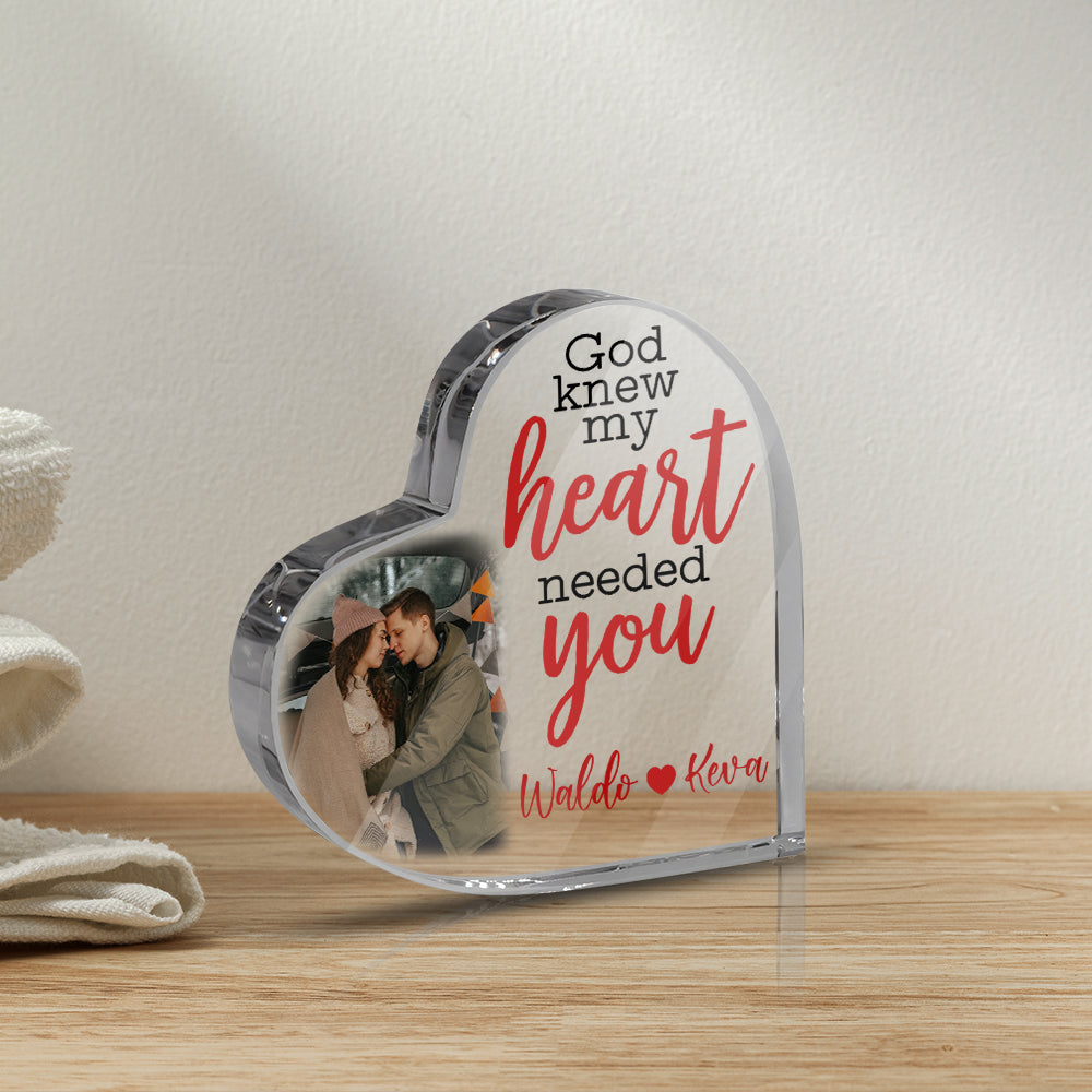 Personalized God Knew My Heart Needed You Acrylic Plaque, anniversary ...
