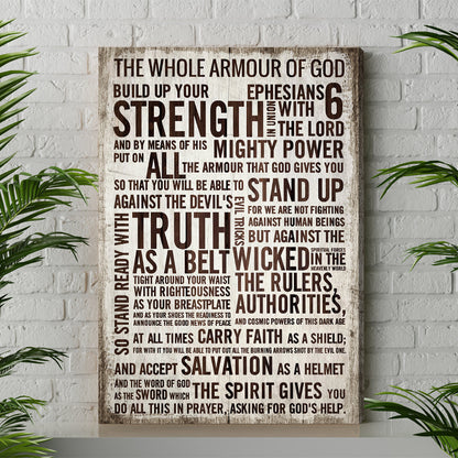 The Whole Armor of God Bible Verses Inspirational Quotes Canvas Prints And Poster