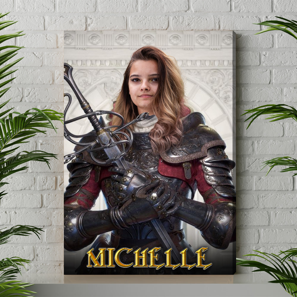 Personalized The Warrior Woman Photo Portraits Canvas Prints And Poster