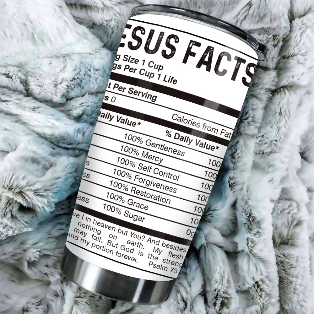 Jesus Facts Jesus Nutrition Facts Tumbler