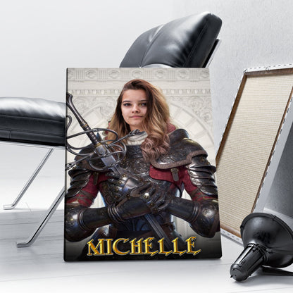 Personalized The Warrior Woman Photo Portraits Canvas Prints And Poster