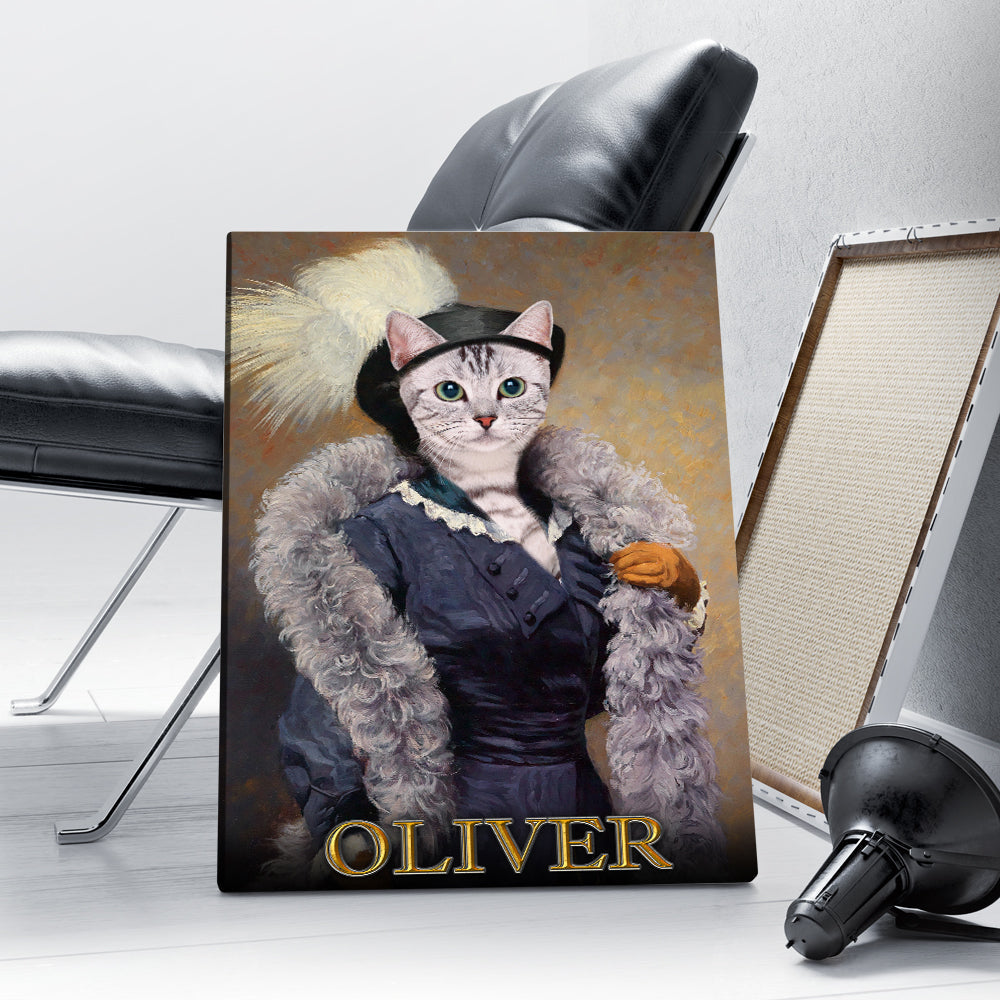 Personalized Cat The Foxy Lady Portrait Digital File Canvas Prints And Poster