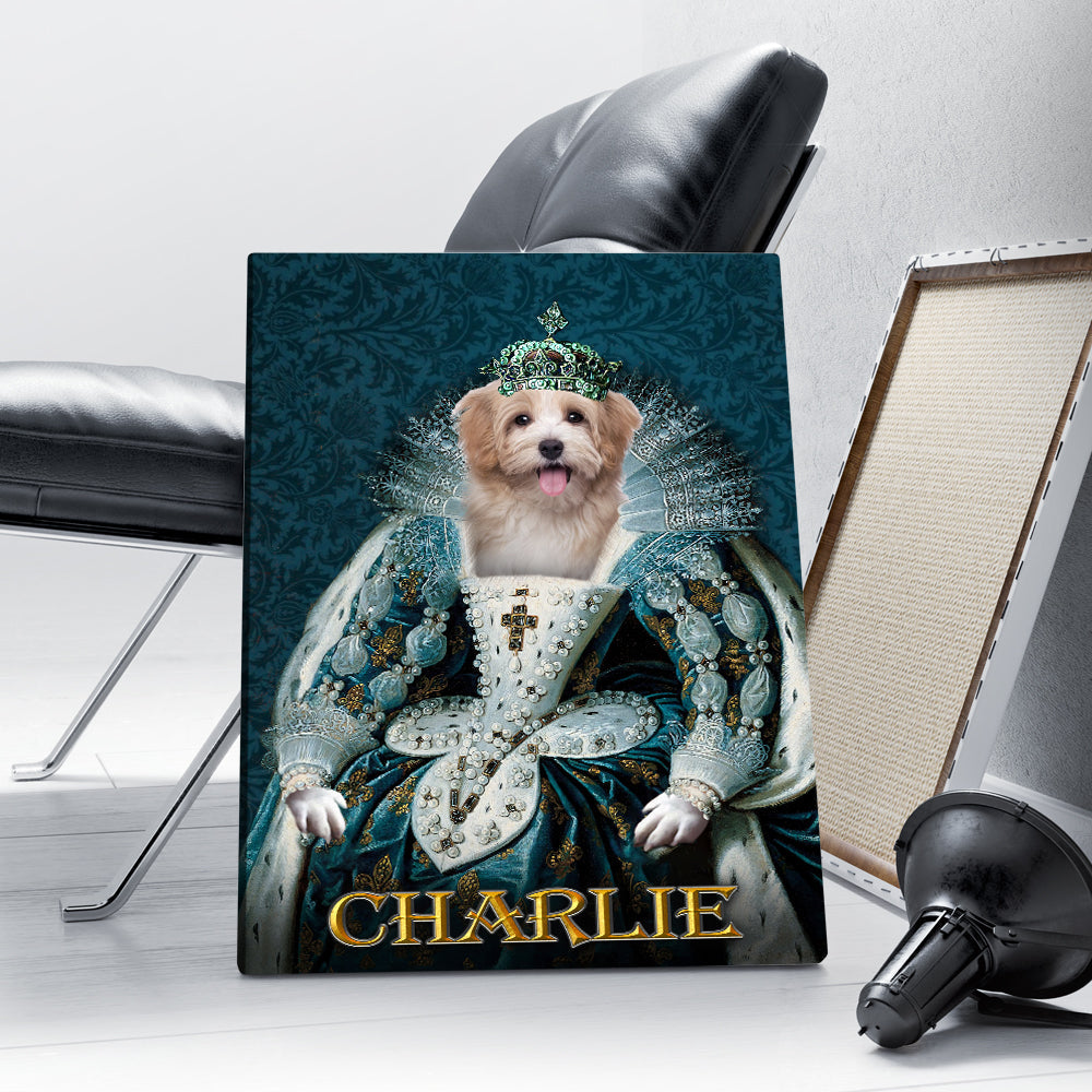 Personalized Dog The Queen Portrait Digital File Canvas Prints And Poster