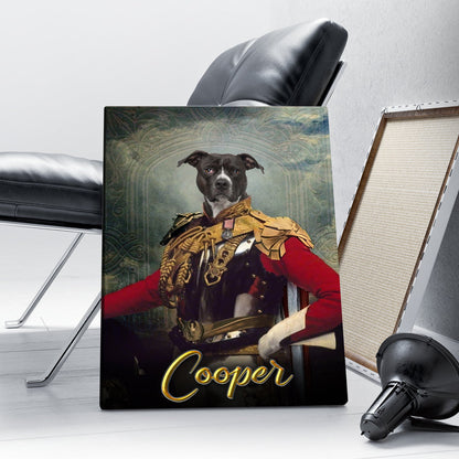 Personalized Dog Portrait The Colonel Digital File Canvas Prints And Poster