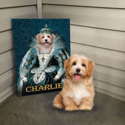 Personalized Dog The Queen Portrait Digital File Canvas Prints And Poster