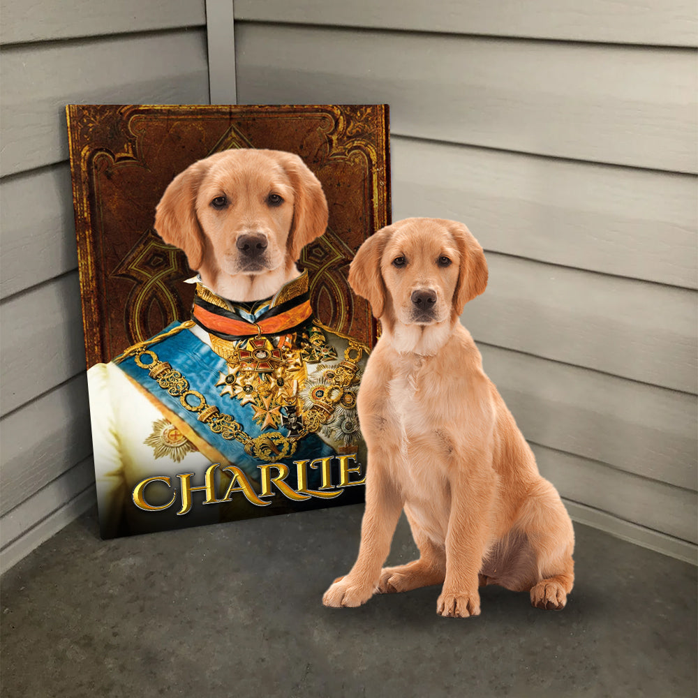 Personalized Dog The Prince Portraits Custom Dog Photo Portraits Digital File Canvas Prints And Poster