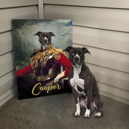 Personalized Dog Portrait The Colonel Digital File Canvas Prints And Poster