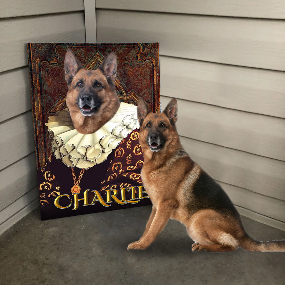 Personalized Dog The Duchess Portrait Digital File Canvas Prints And Poster