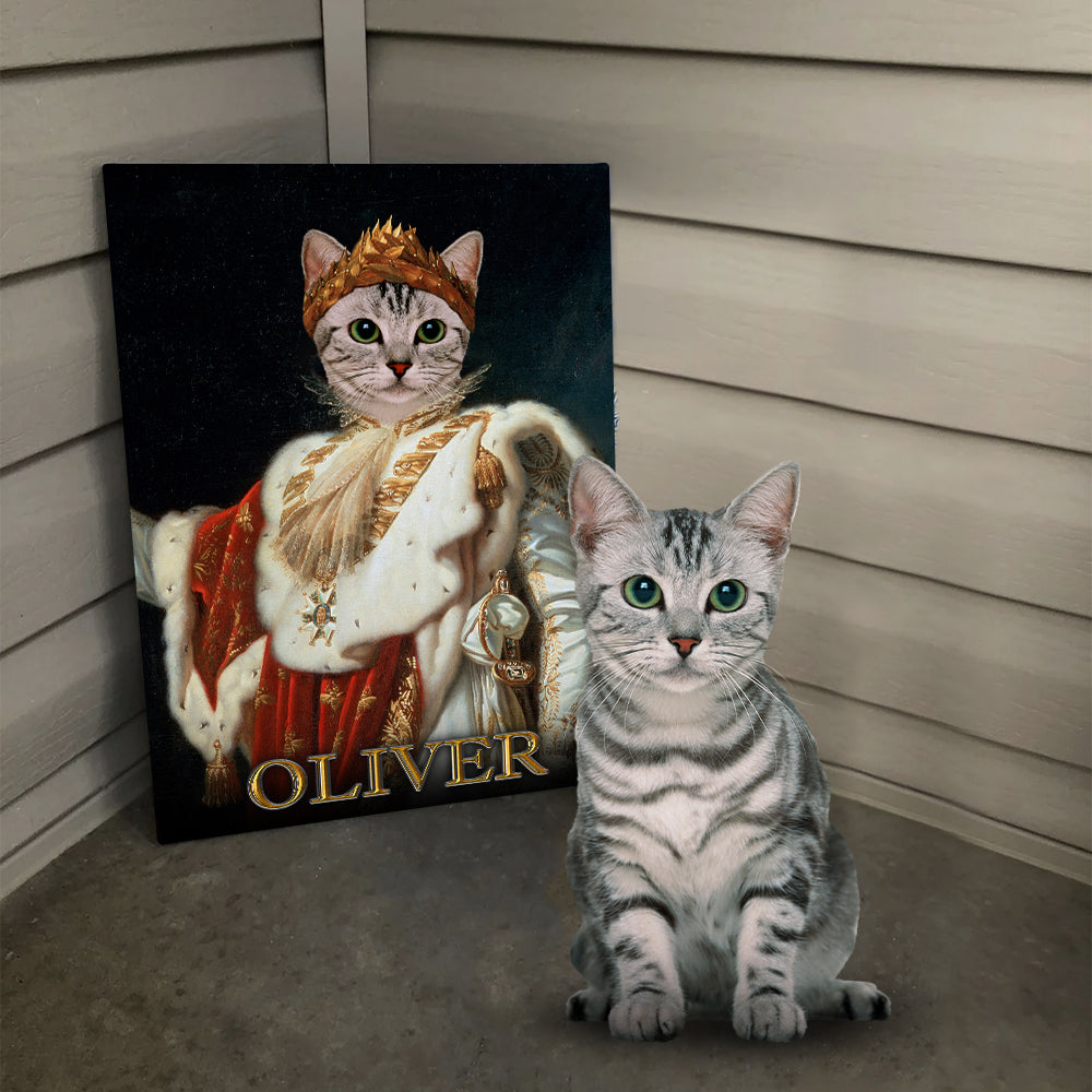 Personalized Cat The Emperor Portrait Digital File Canvas Prints And Poster