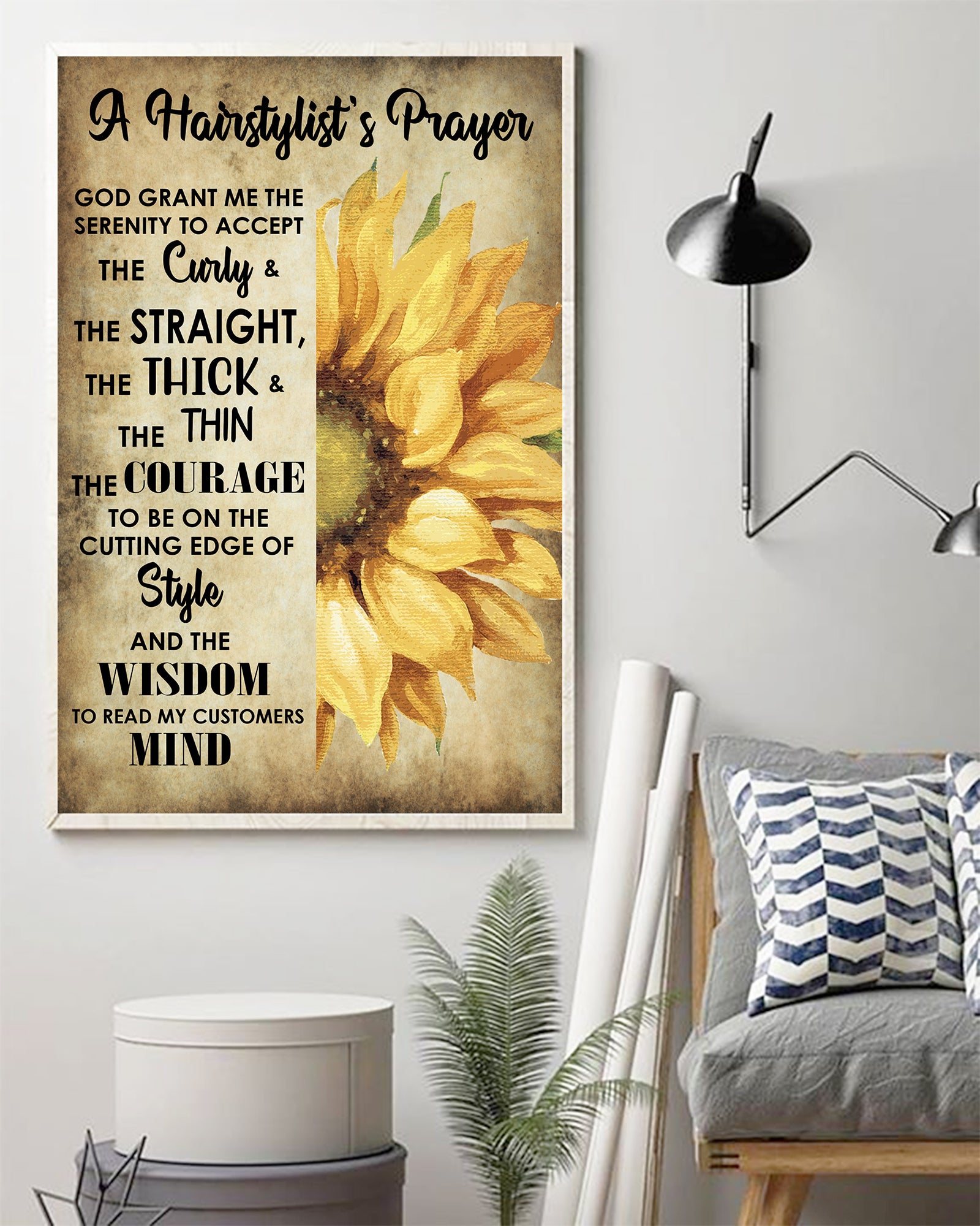 A Hairstylist's Prayer Flower Standard Poster