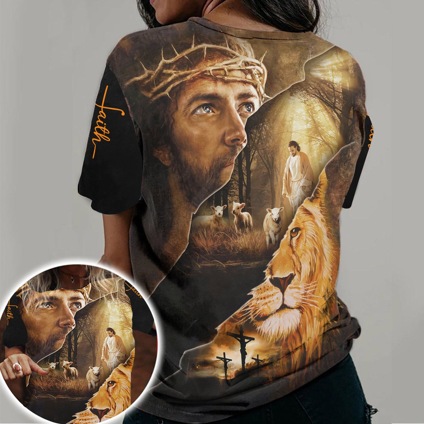 Jesus Lion Of Judah Lamb Of God Cross 3D All Over Print