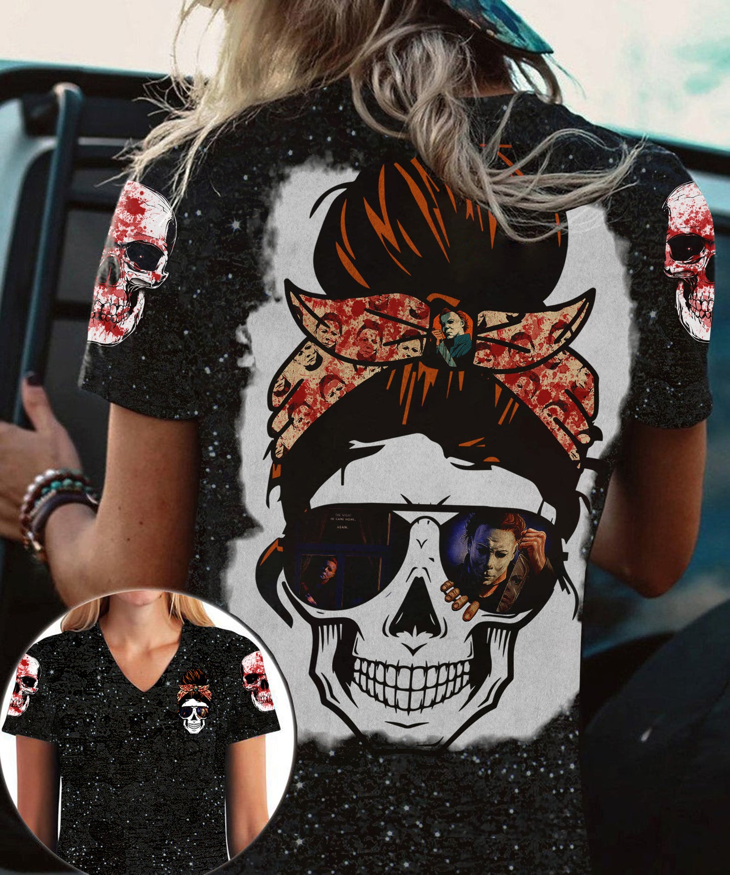 Halloween Mom Skull All Over Print