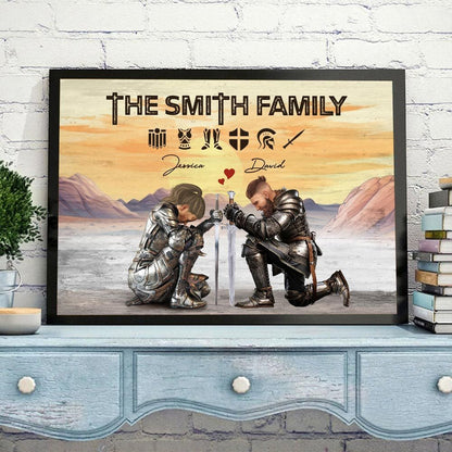 Personalized The Family Warrior Of God Put On The Full Armor Of God Ephesians 6:10 Poster Canvas