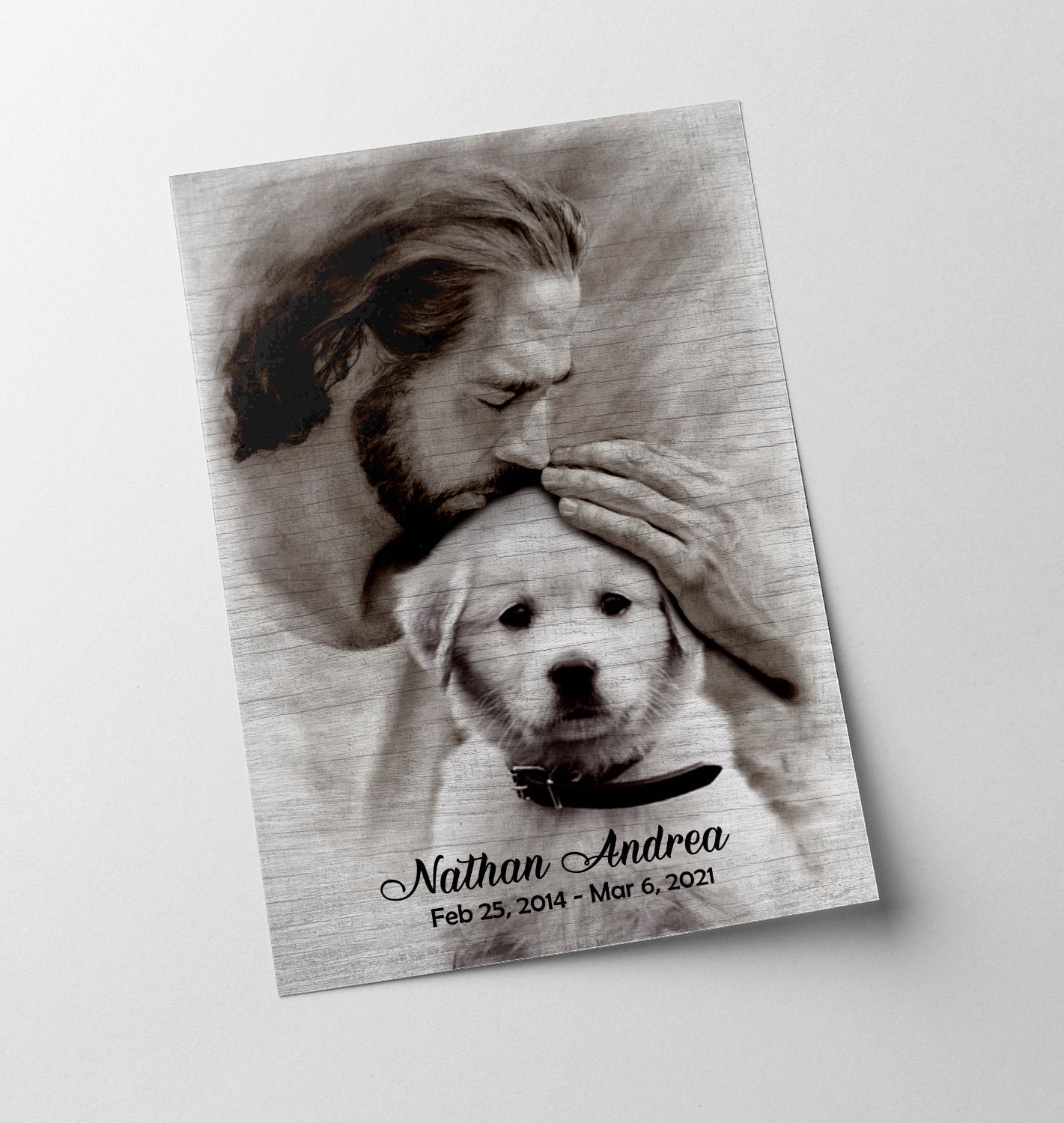 Personalized Custom Photo, Name And Date Safe In God's Hand Gift For Loss Of Dog Poster