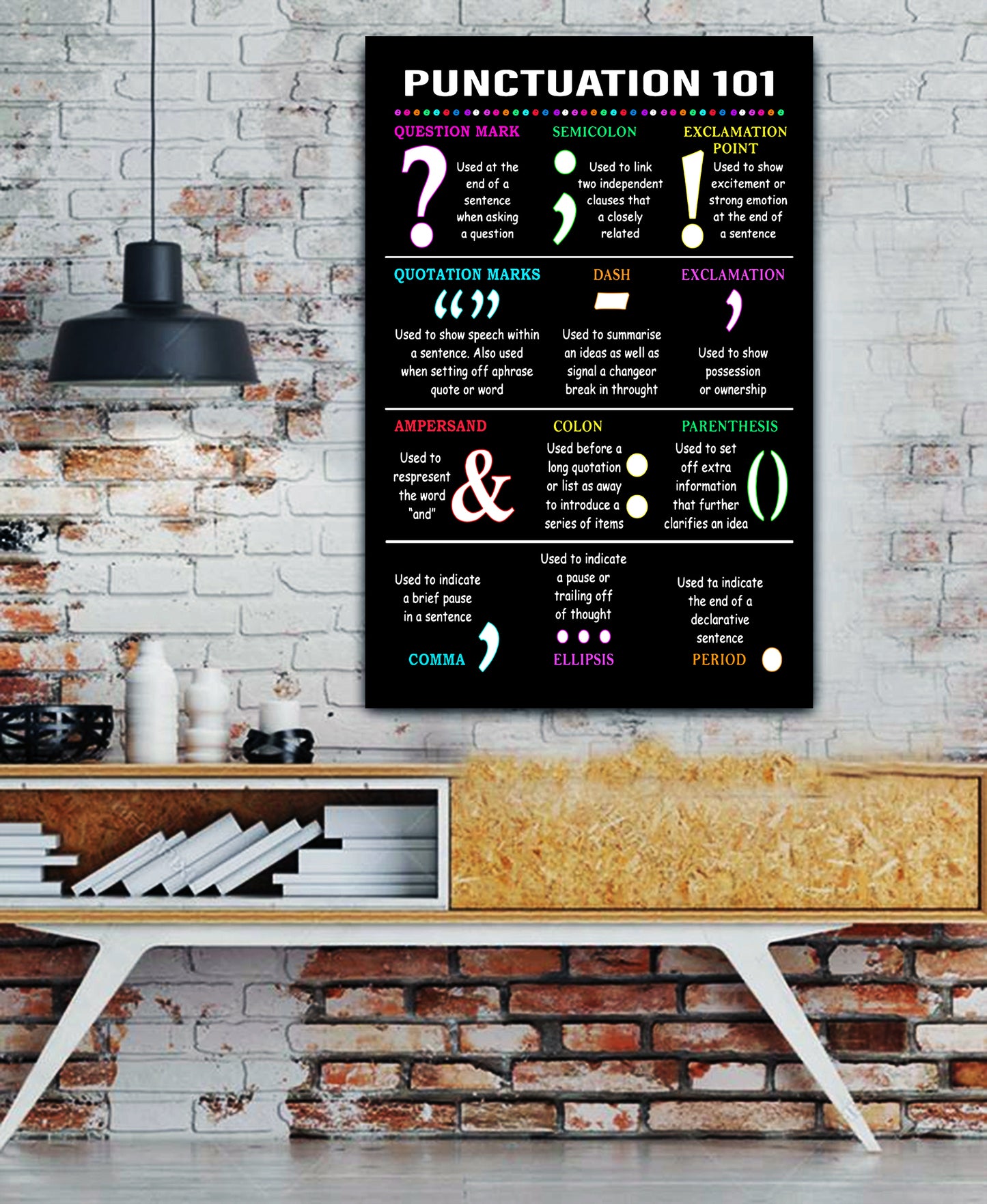 Punctuation 101 Teacher Standard Poster