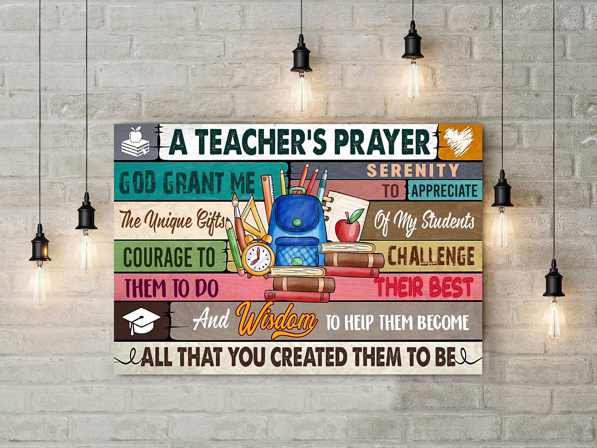 A Teacher’s Prayer Dear God Grant Me Serenity Standard Poster
