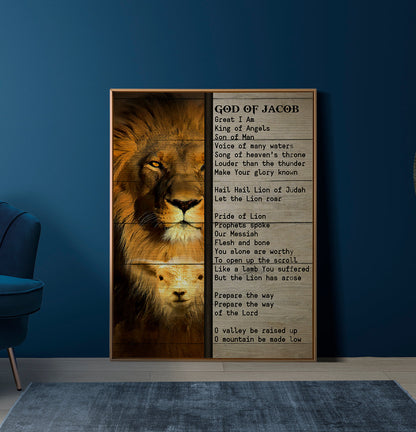 The Lion Of The Tribe Of Judah And Lamb Of God Lion Song Elevation Worship Lion Lyrics Genius God Of Jacob Poster And Canvas Prints