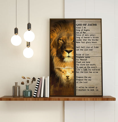 The Lion Of The Tribe Of Judah And Lamb Of God Lion Song Elevation Worship Lion Lyrics Genius God Of Jacob Poster And Canvas Prints