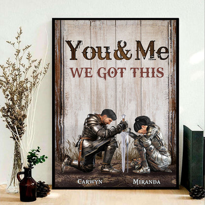 Personalized Couple Warrior Of God With Quote Love Poster Canvas