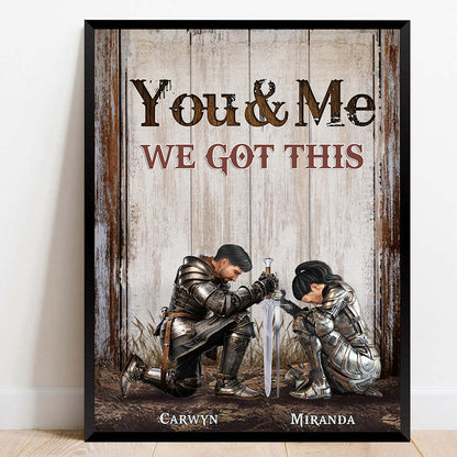 Personalized Couple Warrior Of God With Quote Love Poster Canvas