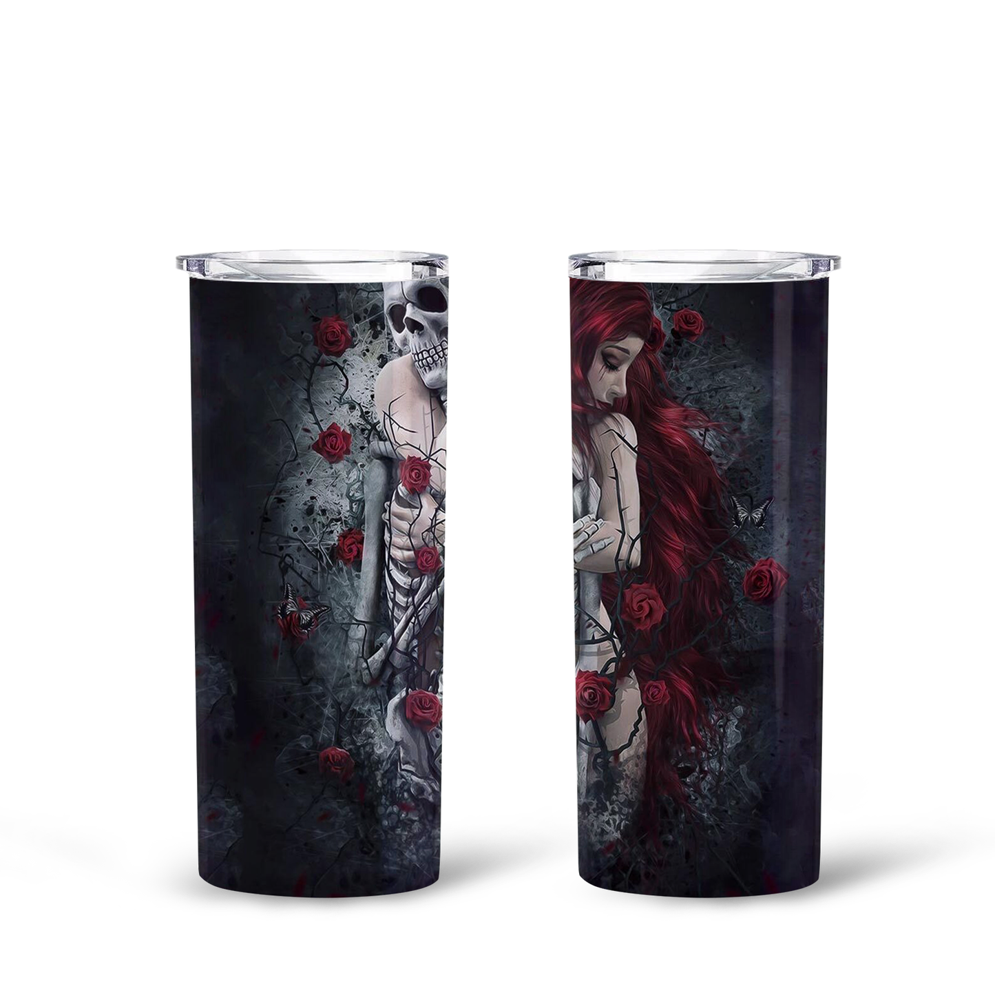 DealCrafty Ghosts And Girl Monster Paint Skinny Tumbler