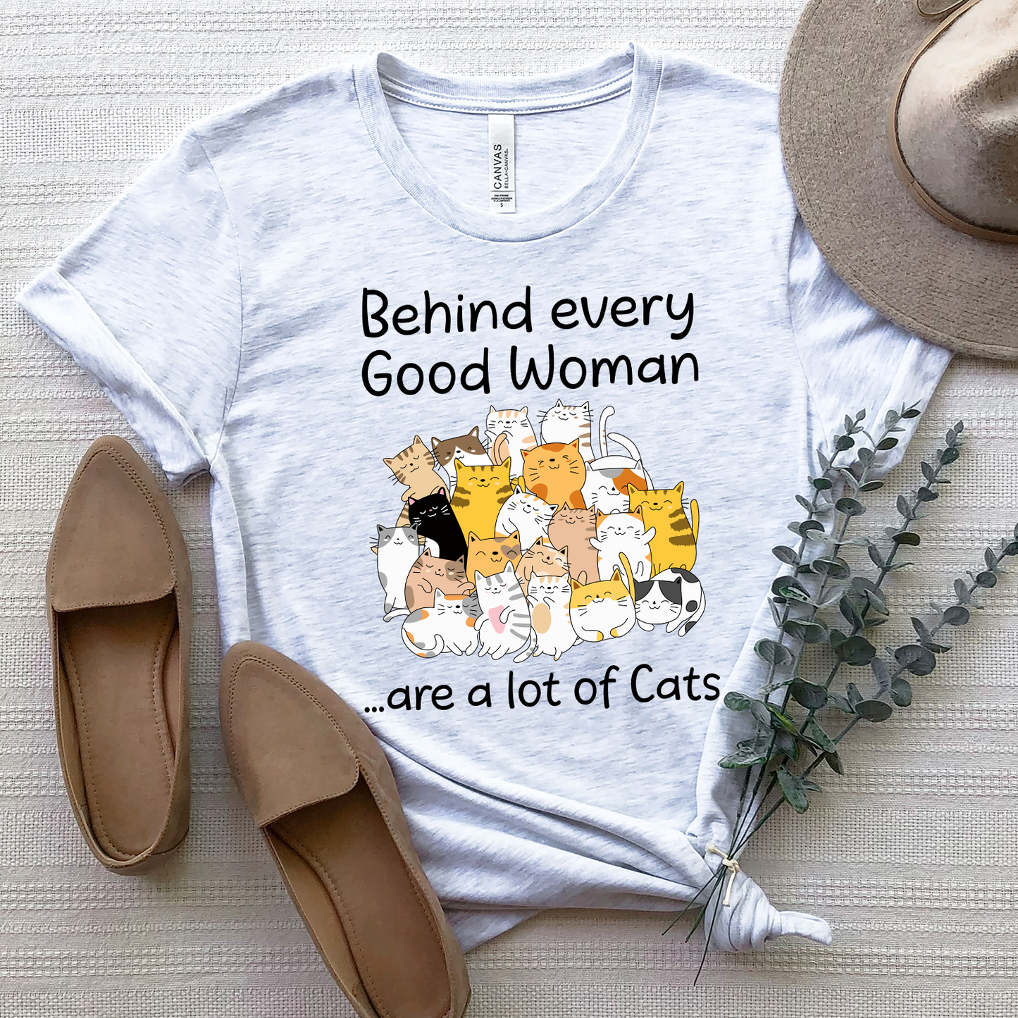 Behind Every Good Woman Are A Lot Of Cats Standard T-Shirt