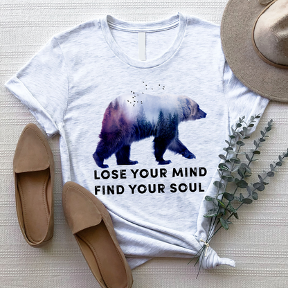 Bear Camping Lose Your Mind Find Your Soul T-Shirt