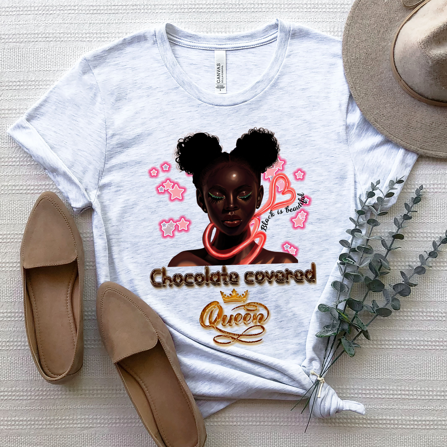 Black Queen Chocolate Covered Queen Standard T-Shirt