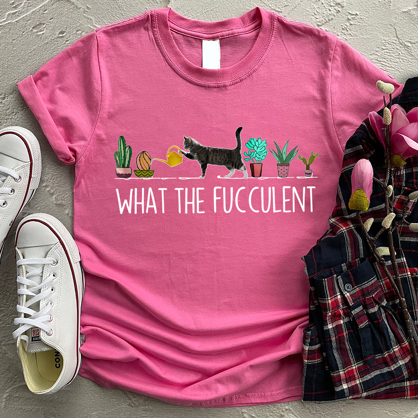 Cat Plants What The Fucculent Standard T-Shirt