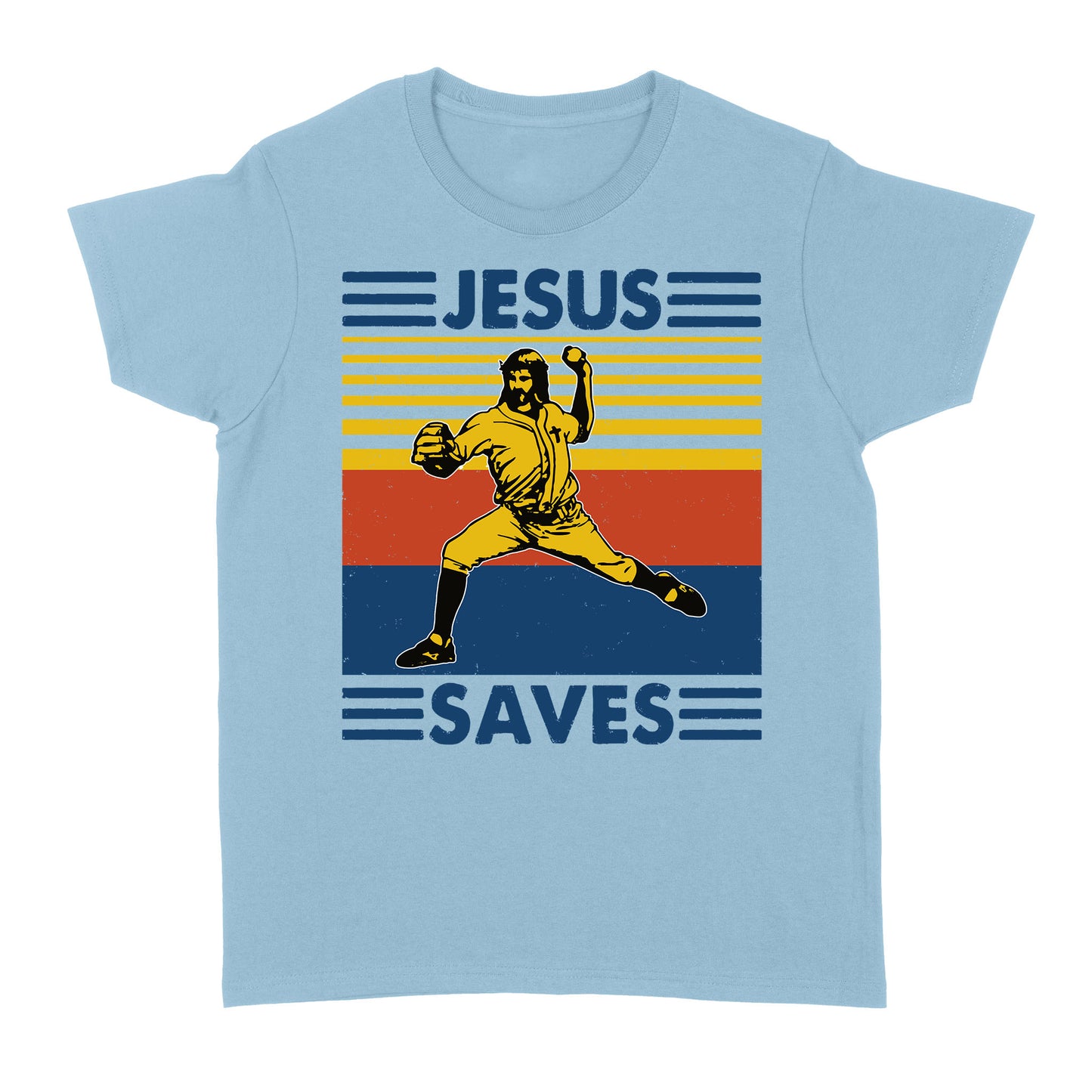 Jesus Saves Funny Vintage Baseball Standard Women's T-shirt