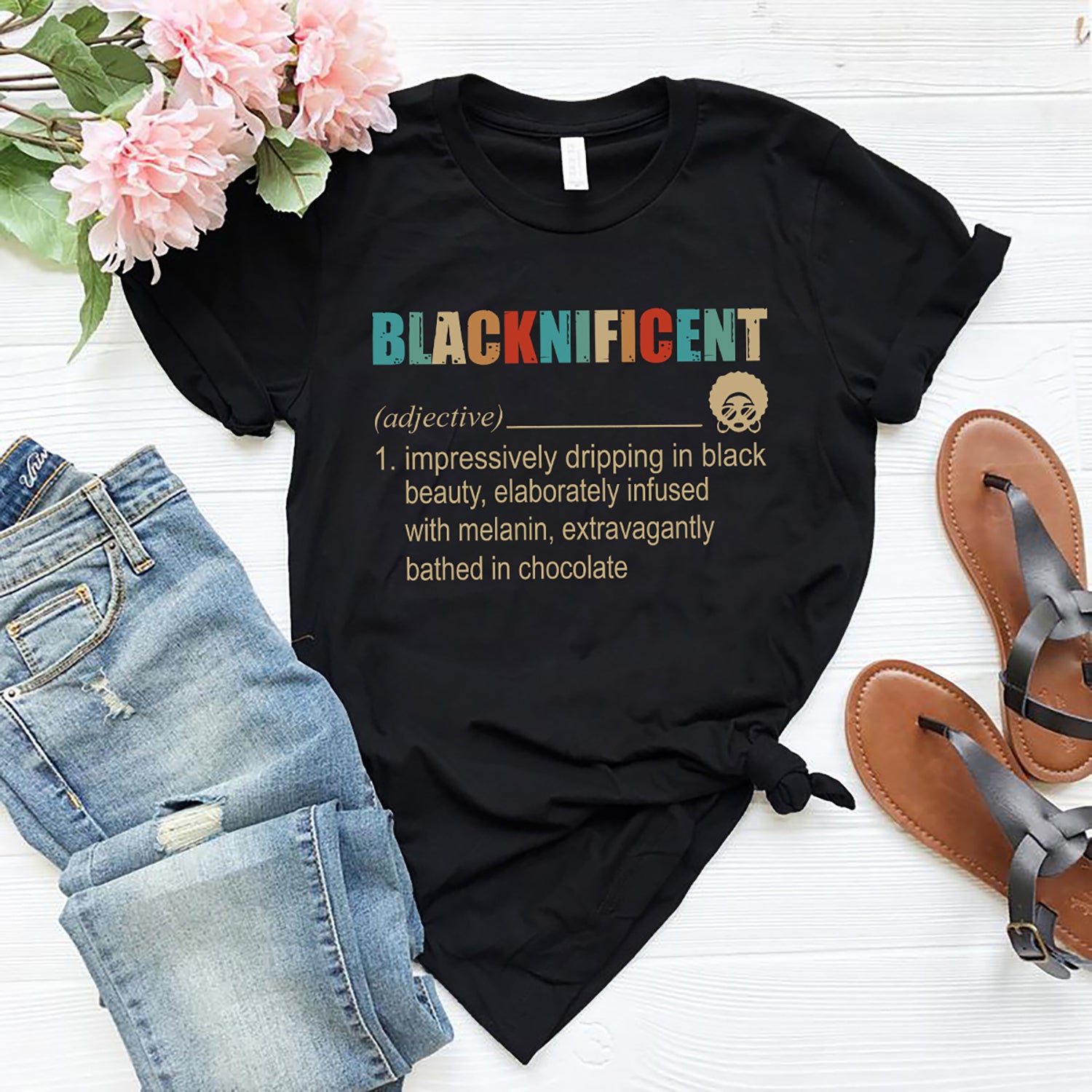 Blacknificent Black Beauty Chocolate Standard T-Shirt