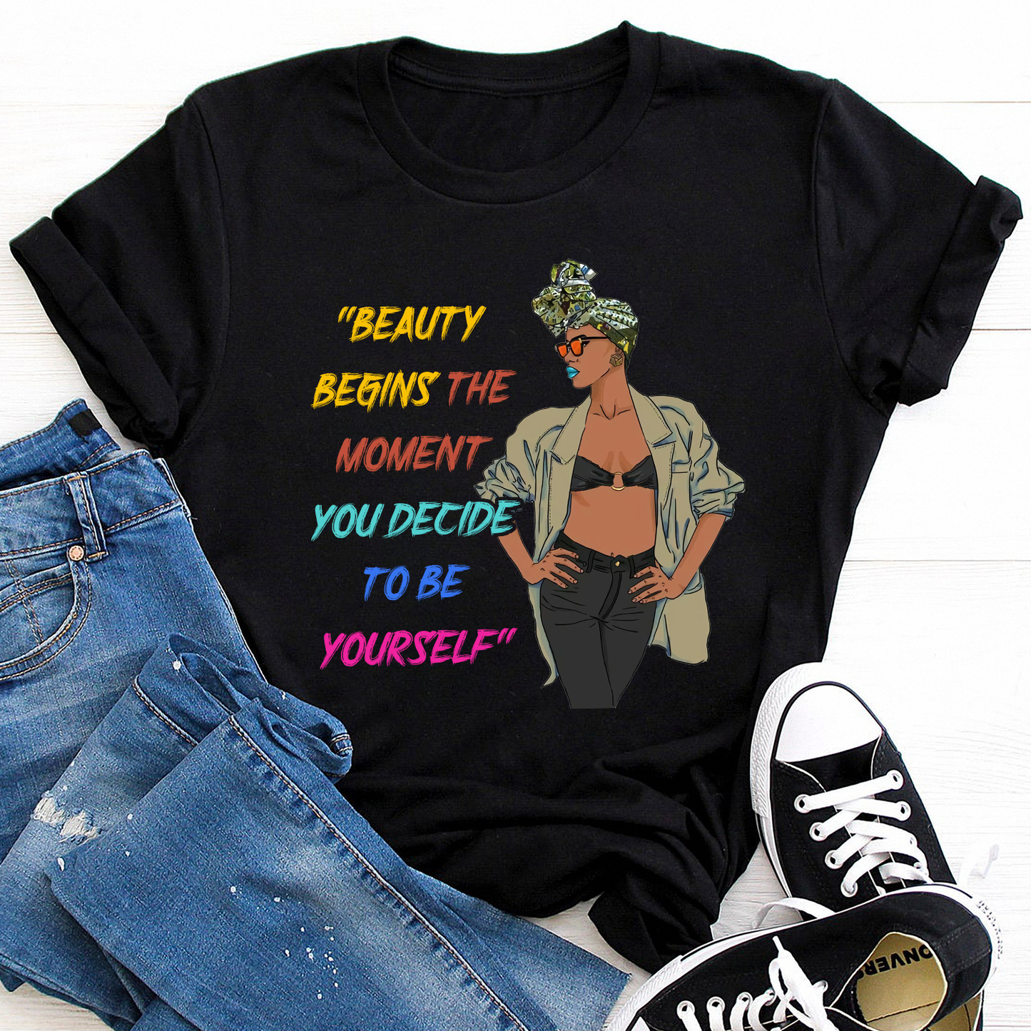 Beauty begins the moment you decide to be yourself Standard T-Shirt