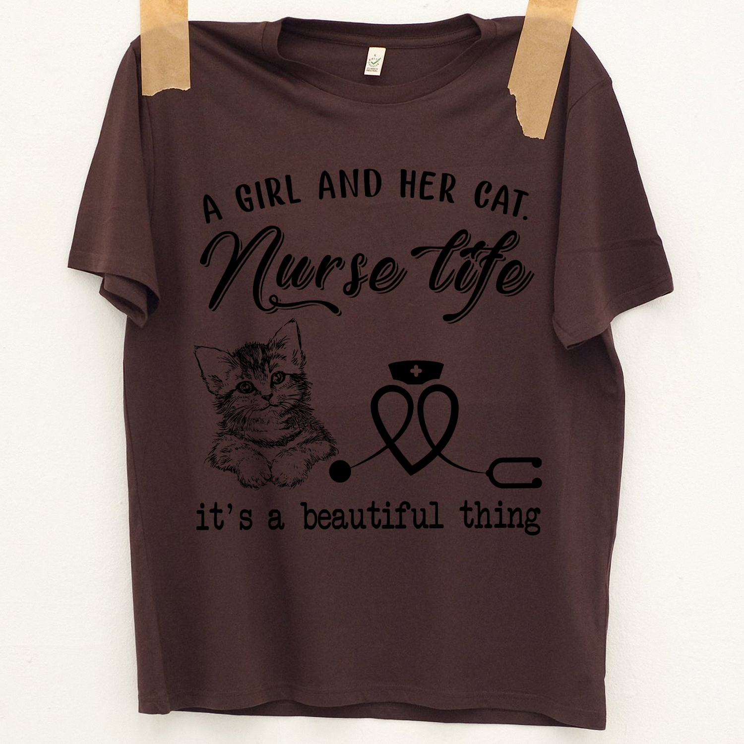 Cat Nurse A Girl...Her Cats And Nurse Life It's Beautiful Thing Standard T-shirt