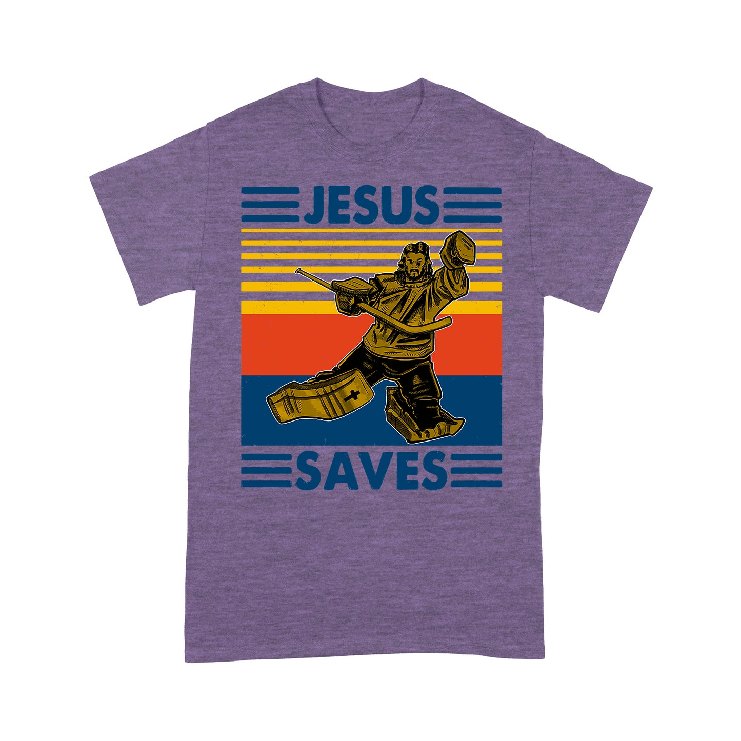 Jesus Saves Funny Vintage Hockey Ice Hockey Premium T-shirt