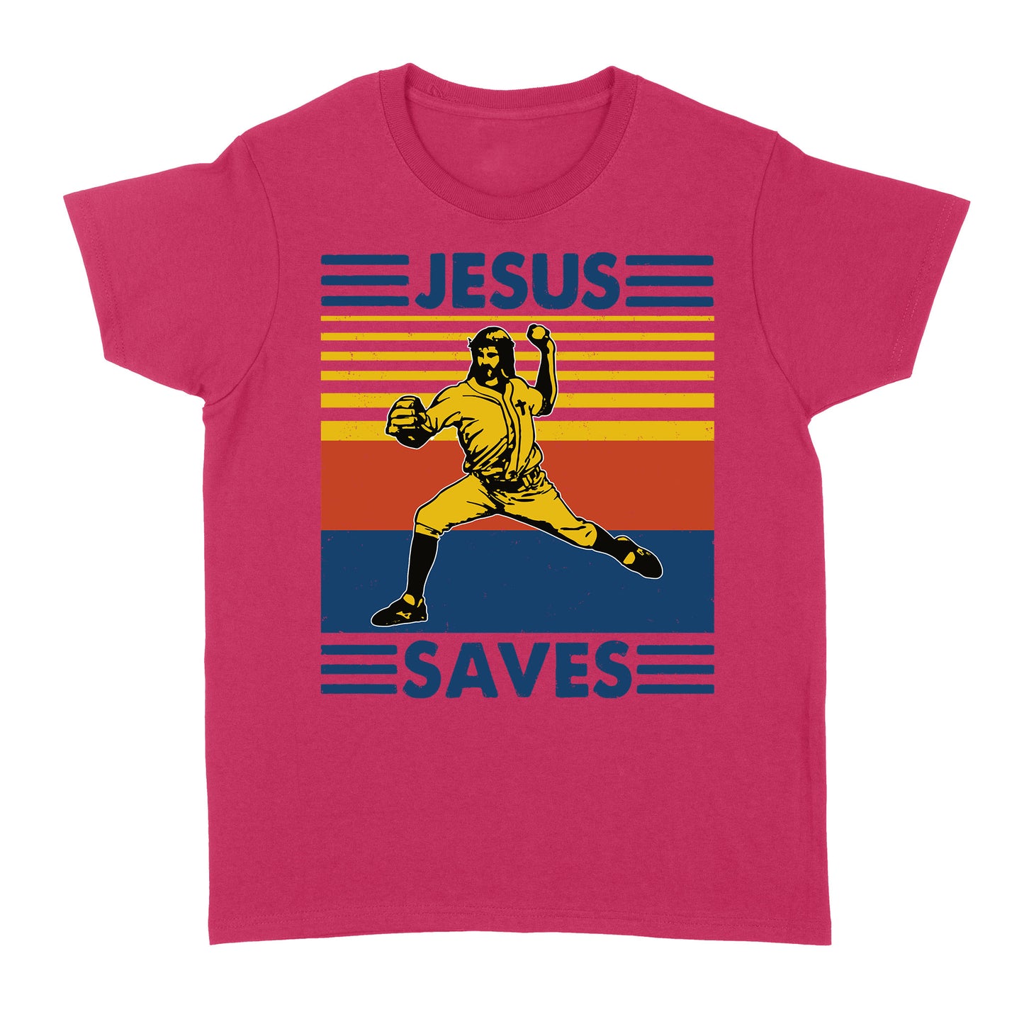 Jesus Saves Funny Vintage Baseball Standard Women's T-shirt