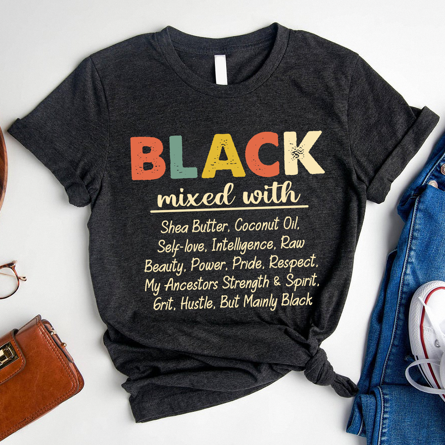 Black Mixed With Shea Butter Coconut Oil Standard T-Shirt