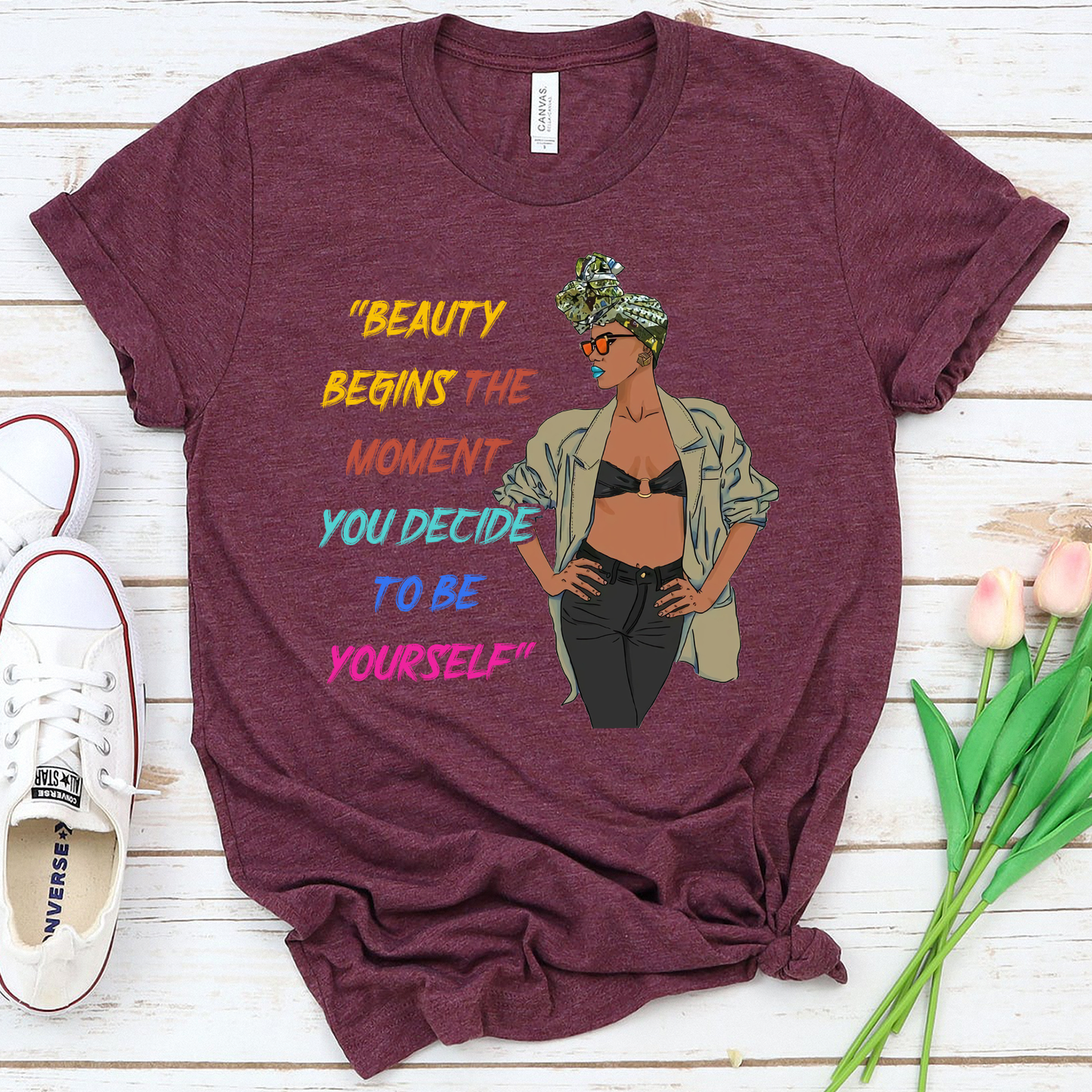 Beauty begins the moment you decide to be yourself Standard T-Shirt