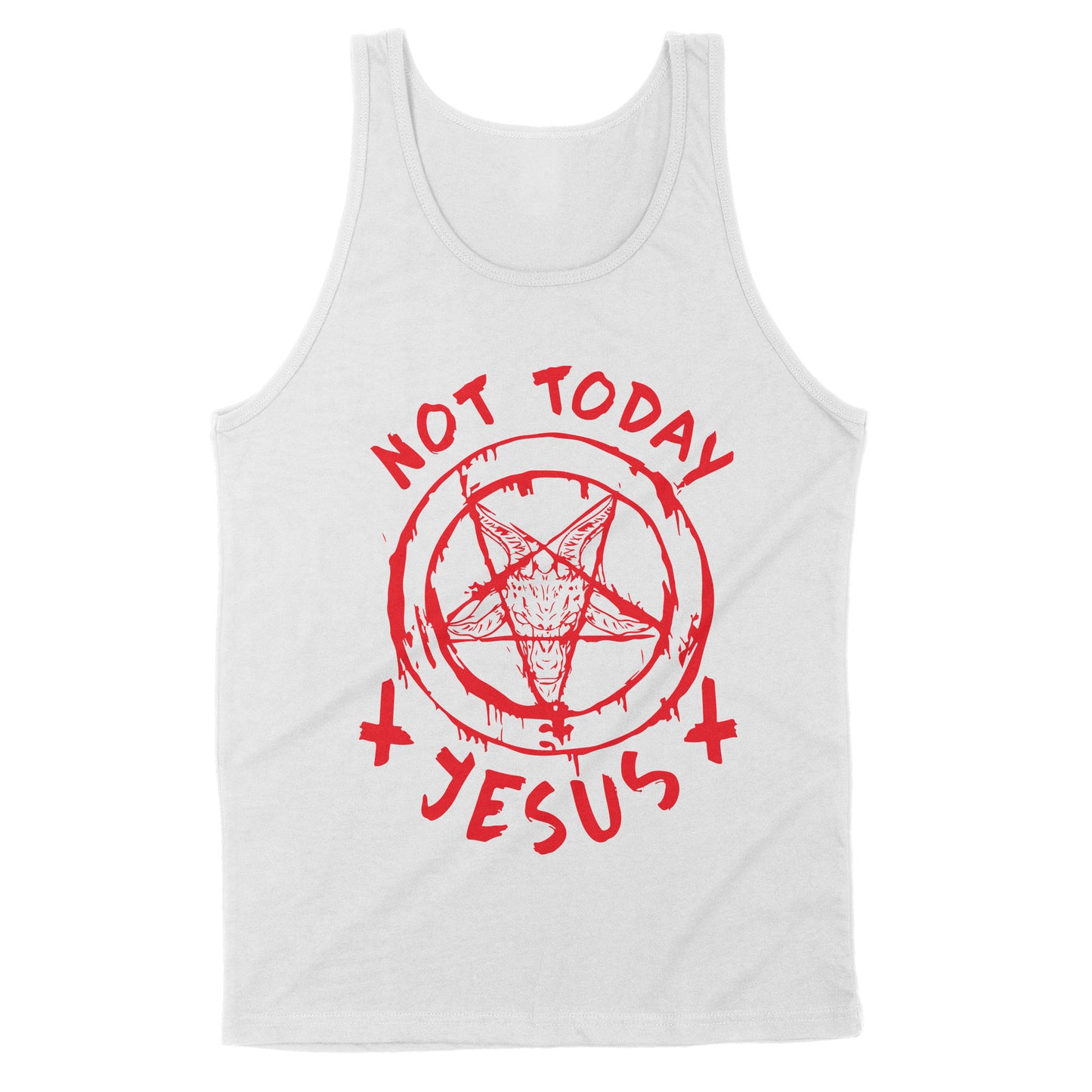 not today Jesus - Satan symbol Standard Tank