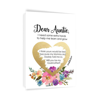 Dear Auntie 5x7 Folded Card