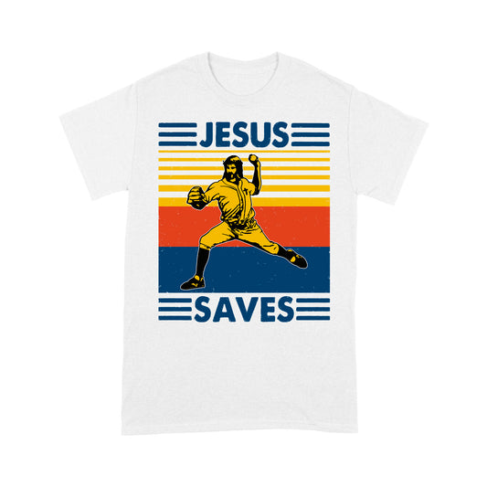 Jesus Saves Funny Vintage Baseball Premium T-shirt