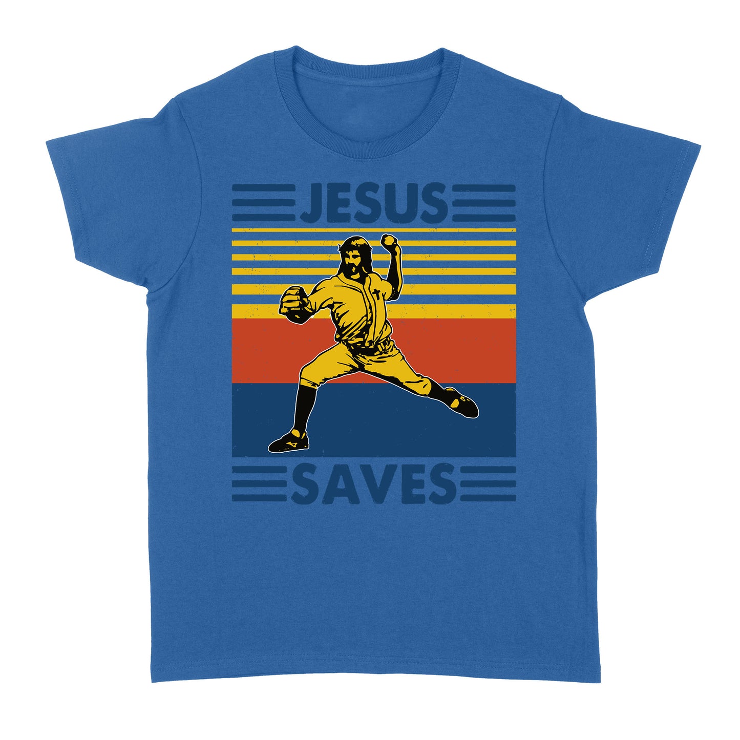 Jesus Saves Funny Vintage Baseball Standard Women's T-shirt