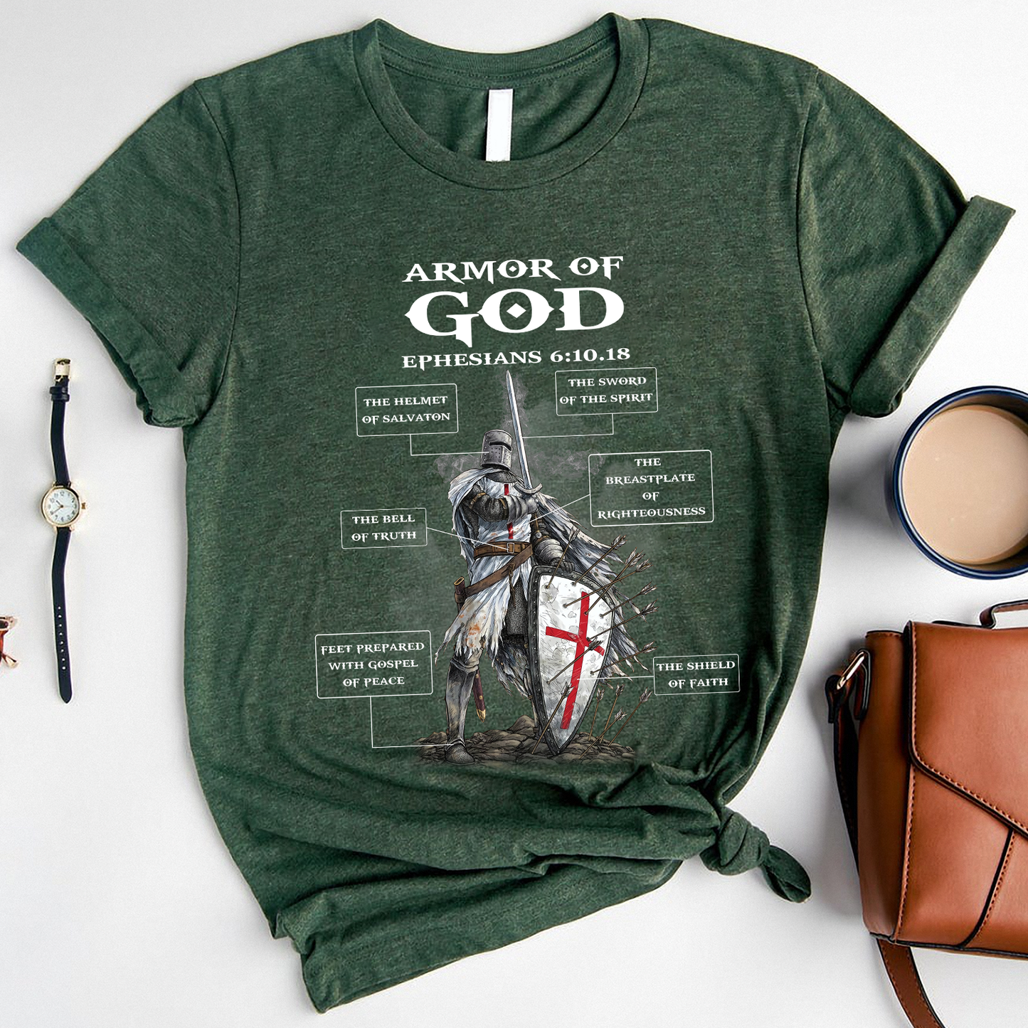 Armor of God Bible Study on Ephesians 6:10-18 T-Shirt