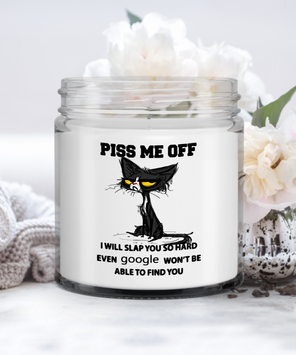 Piss Me Off Cat Funny Candle