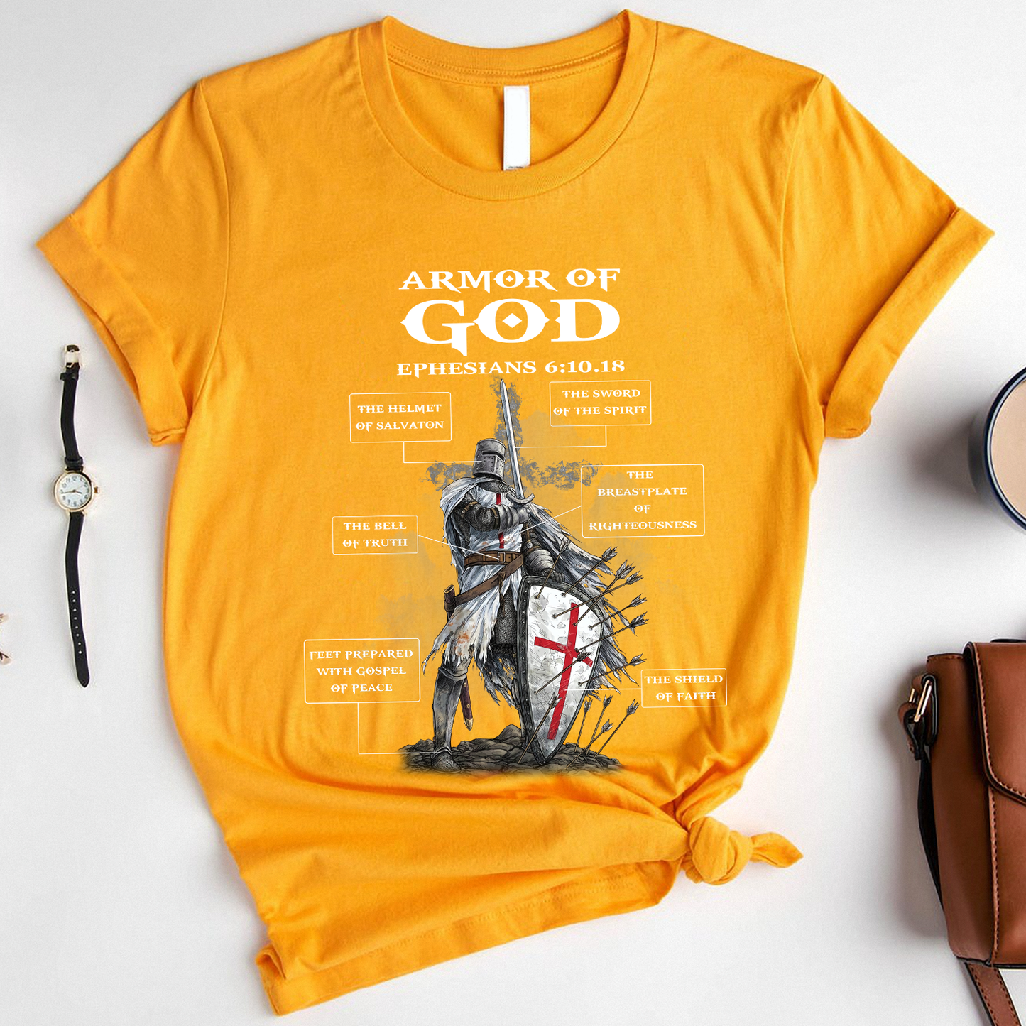 Armor of God Bible Study on Ephesians 6:10-18 T-Shirt