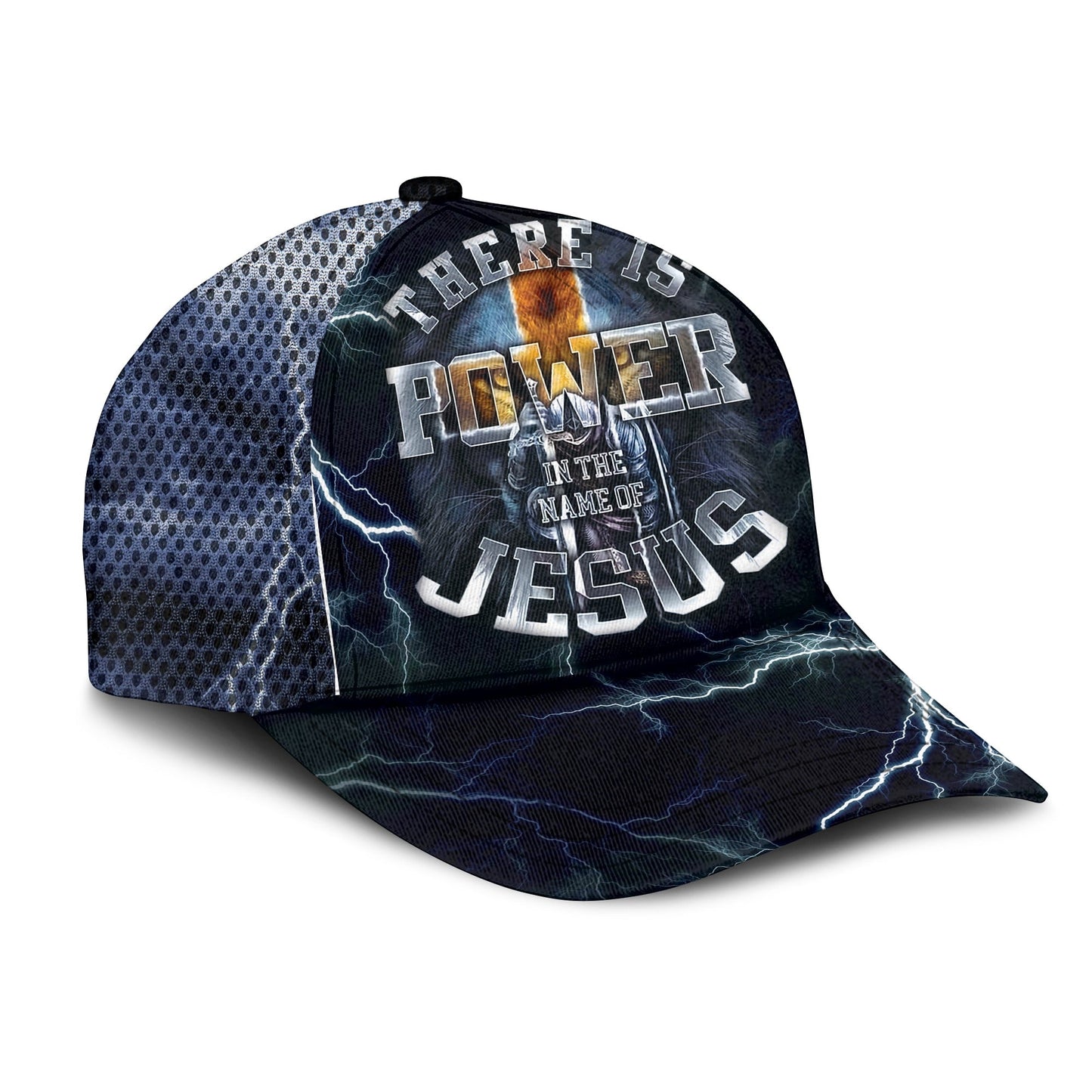 Warrior Man There's Power In The Name Of Jesus Over Print Cap